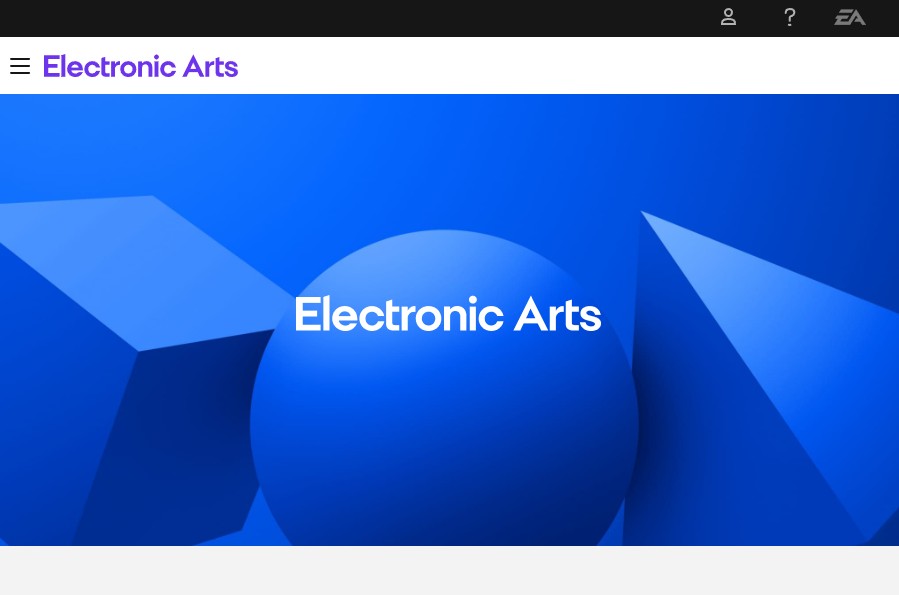 Скриншот сайта Electronic Arts