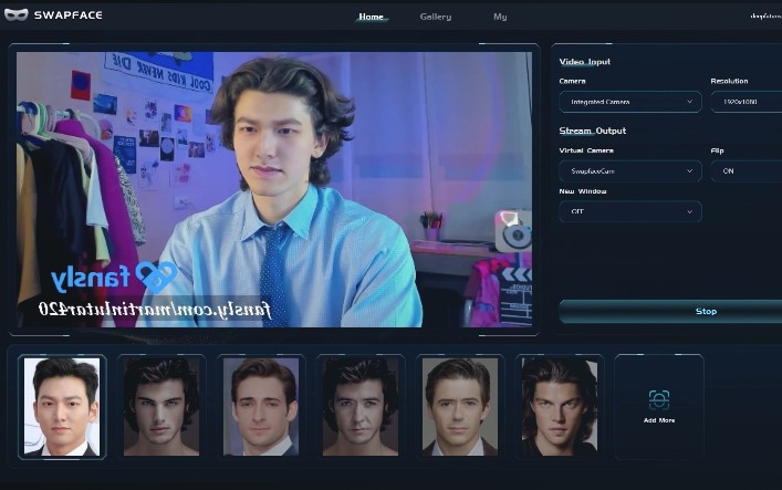 Скриншот сайта SwapFace