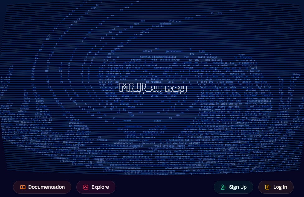 Скриншот сайта Midjourney