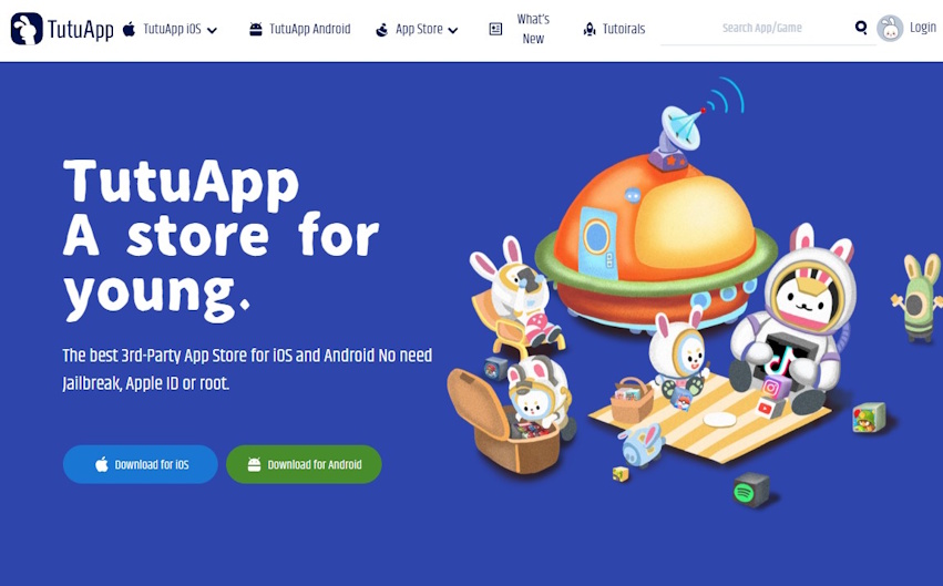 Скриншот сайта TutuApp