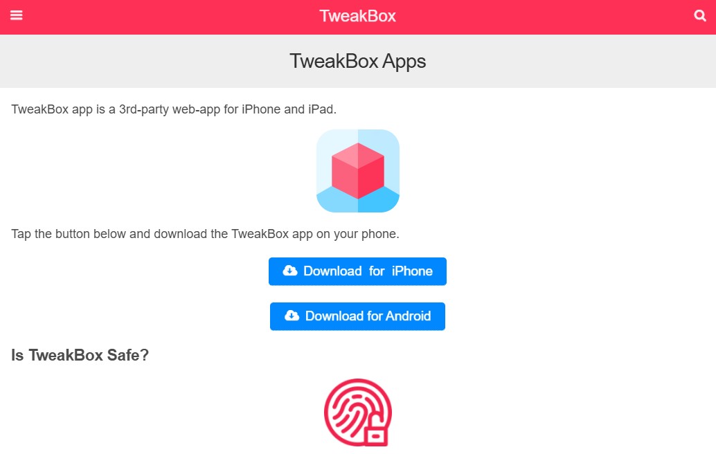 Скриншот сайта TweakBox